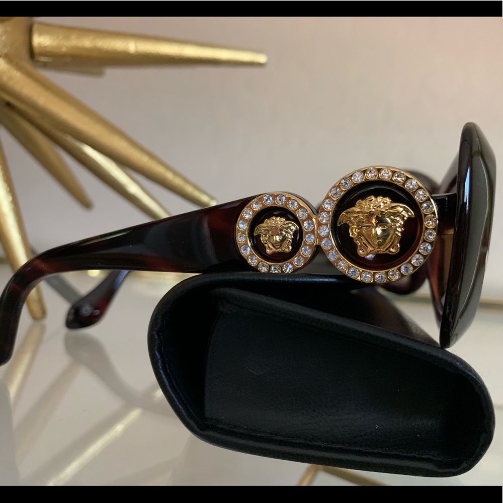 Gianni Versace sunglasses embellished logo new